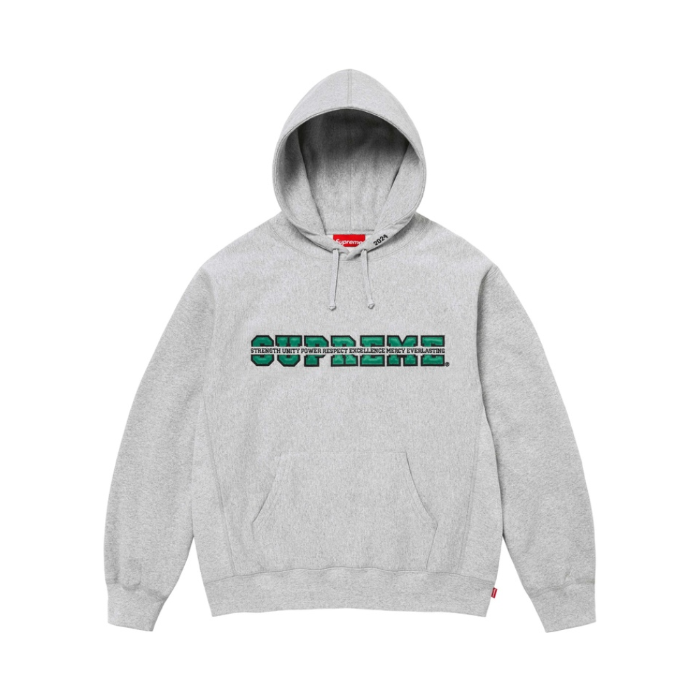 Supreme Collegiate Acronym Hoodie 'Heather Grey'