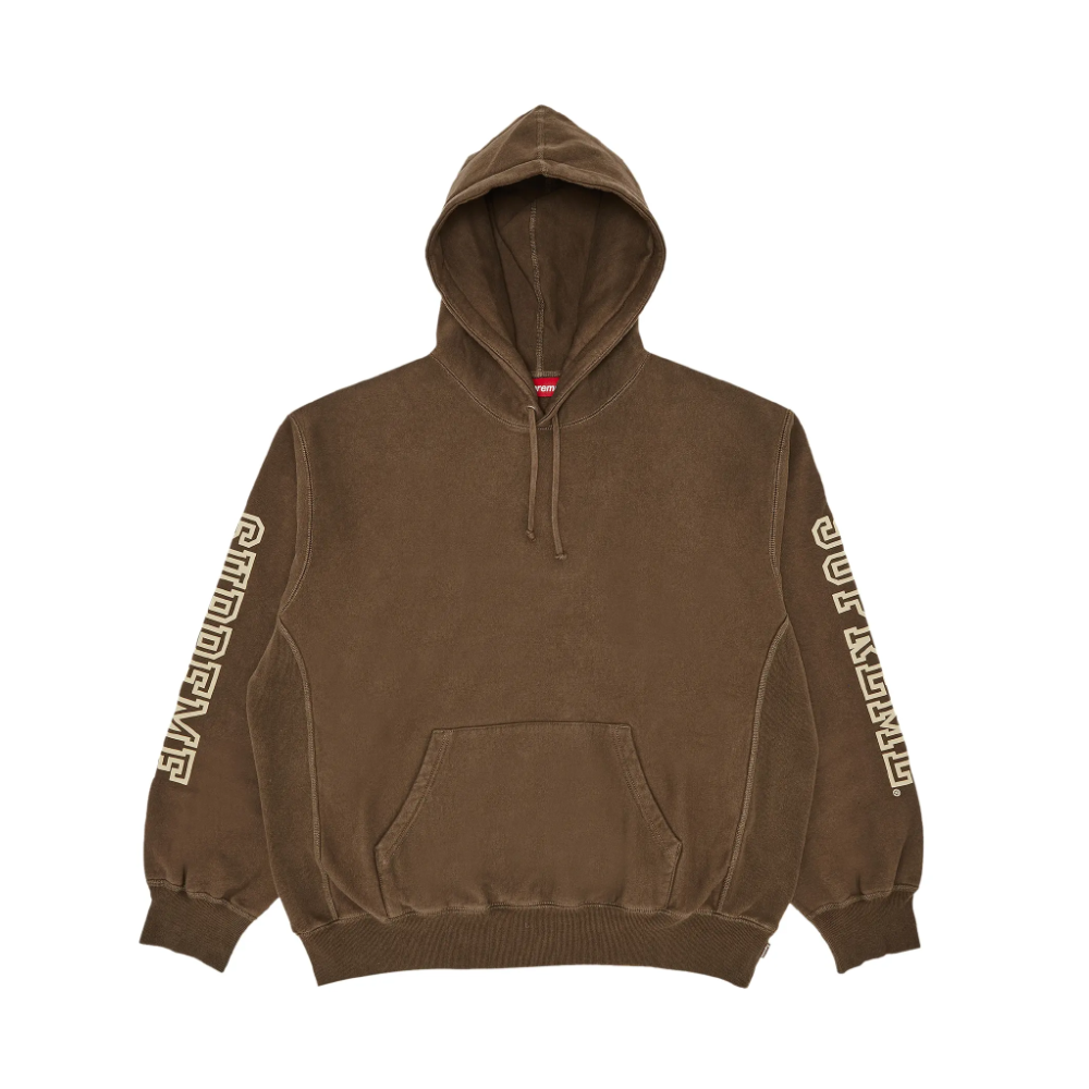 Supreme Collegiate Sleeve Hoodie 'Olive Brown'
