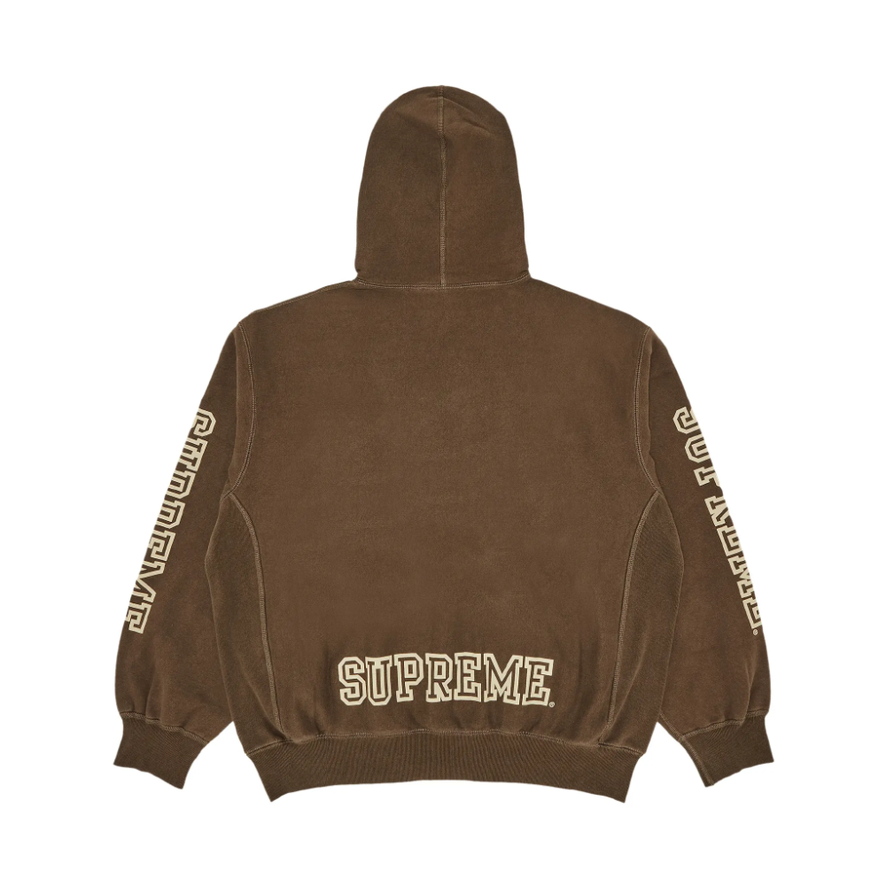 Supreme Collegiate Sleeve Hoodie 'Olive Brown'
