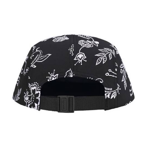 Supreme Floral Jacquard Camp Cap Black