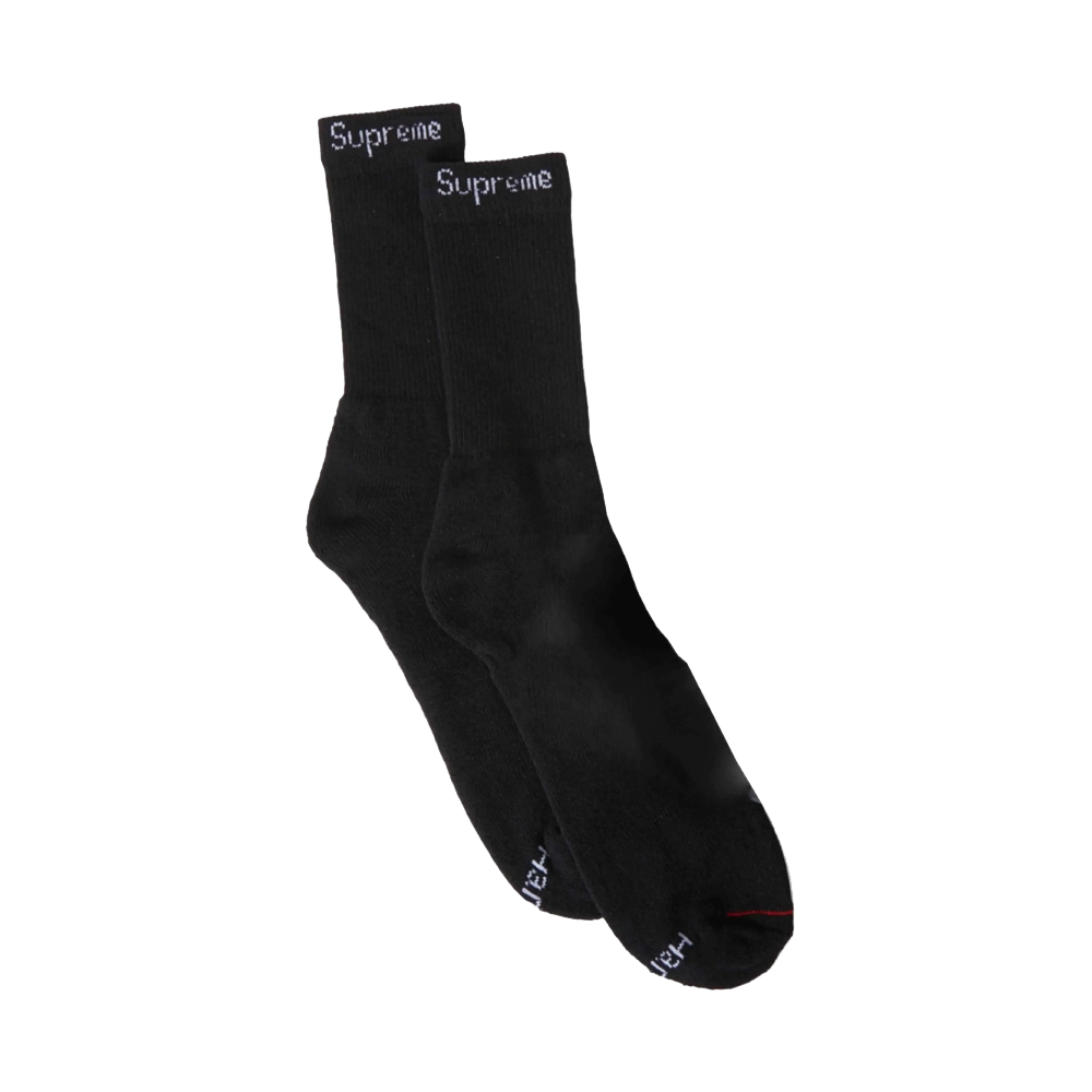 Supreme Hanes Crew Socks 'Black' (Single)