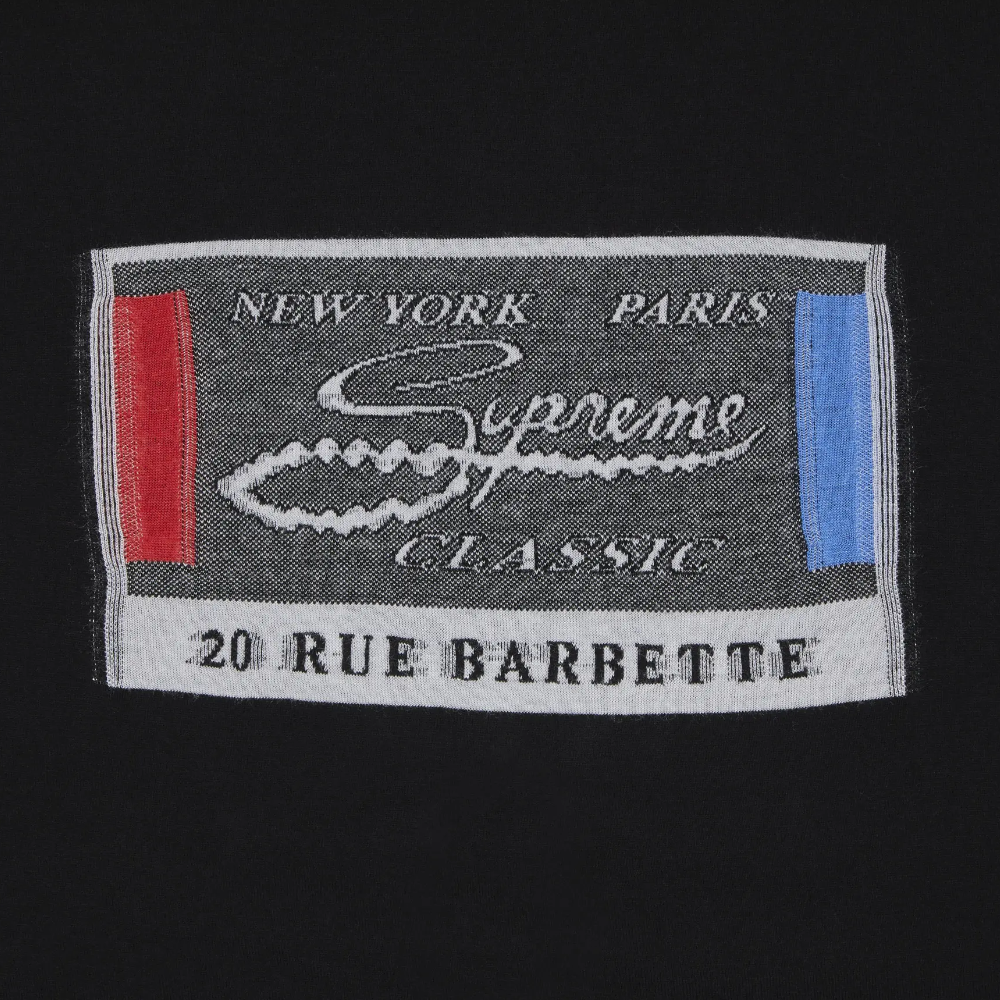 Supreme Intarsia Label T-Shirt 'Black'