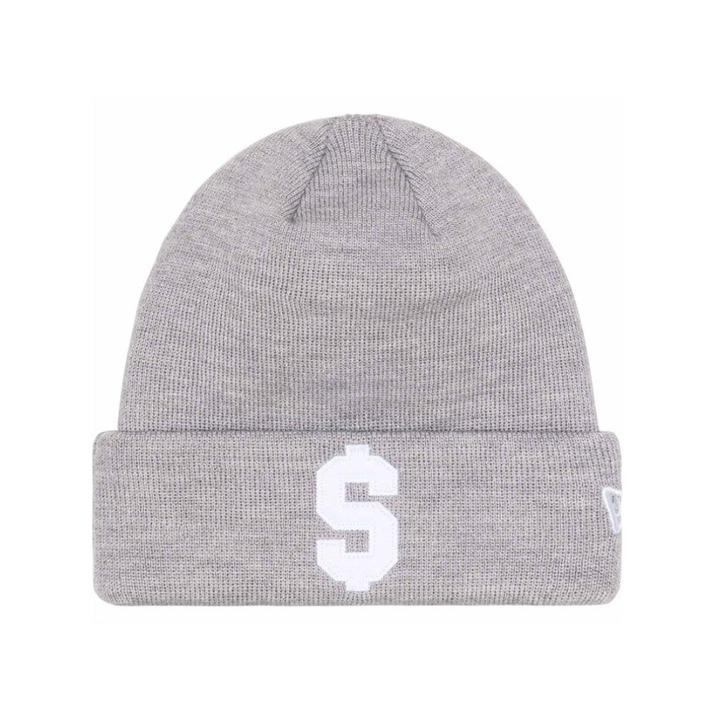 Supreme New Era $ Beanie 'Heather Grey'