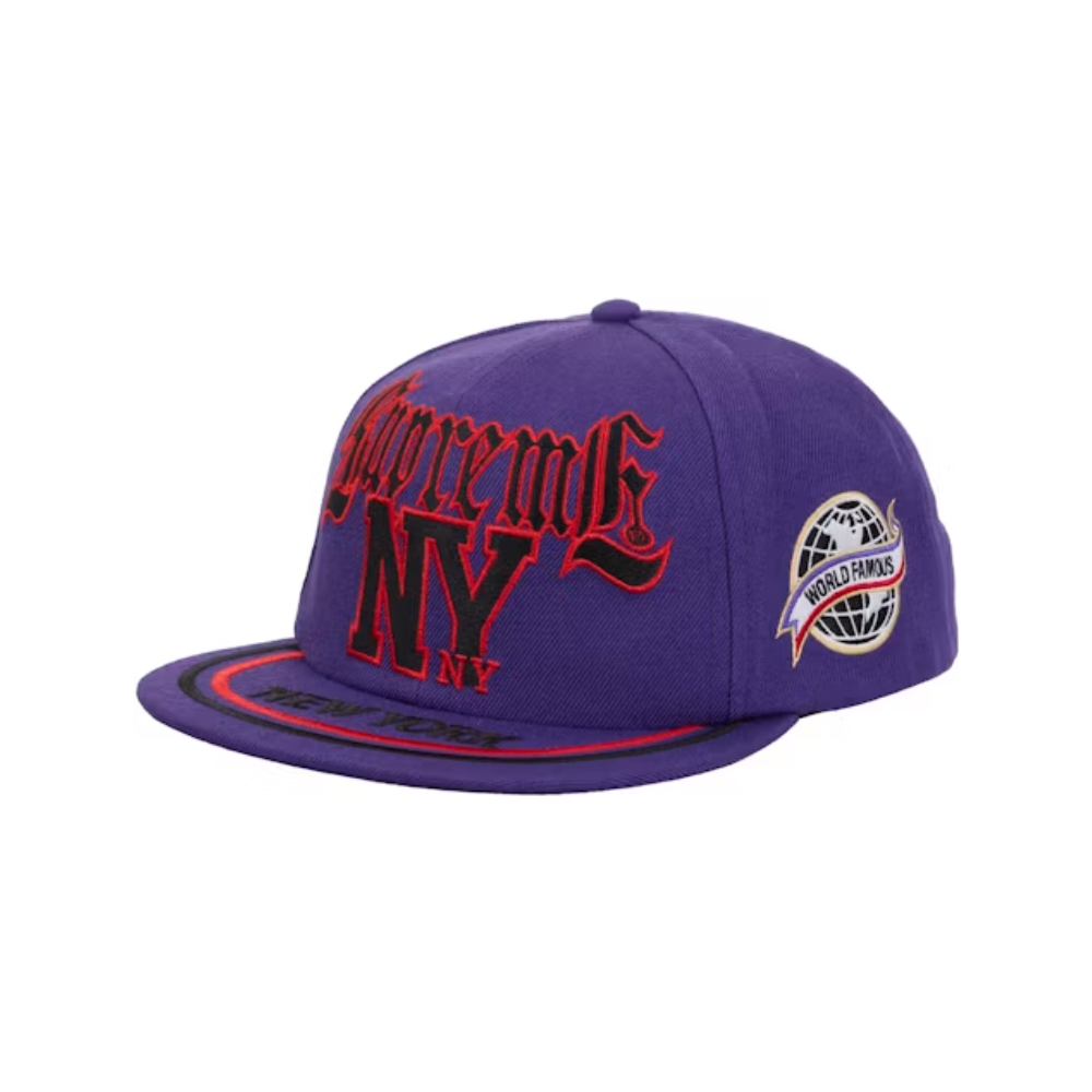 Supreme New York 6-Panel Purple Cap