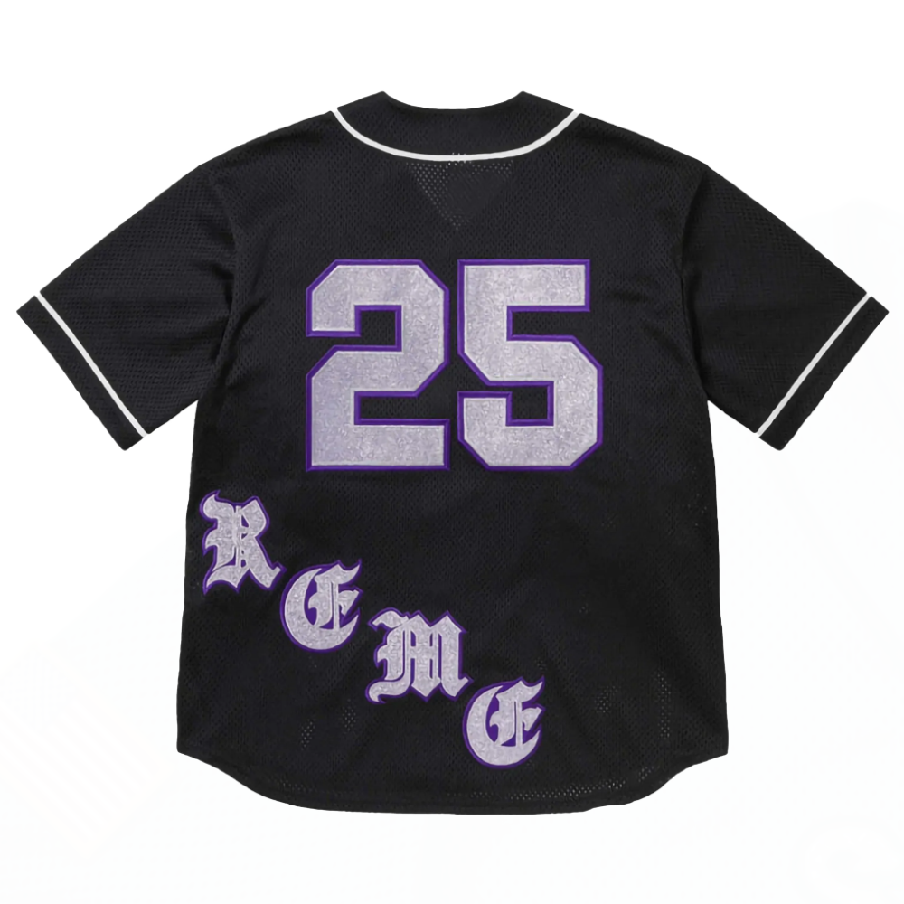 Supreme Old English Baseball Jersey Black