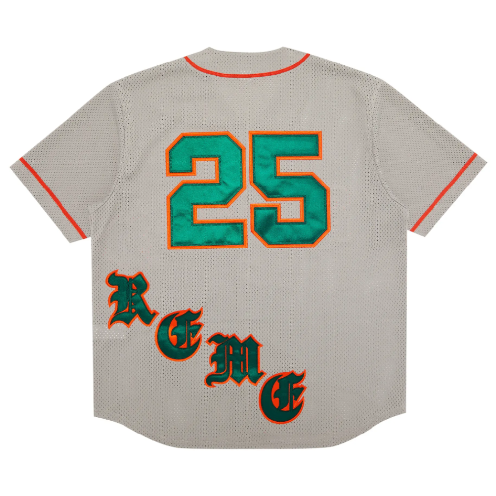 Supreme Old English Baseball Jersey Grey