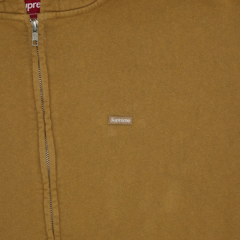 Supreme Overdyed Small Box Zip Up Hoodie 'Sand'