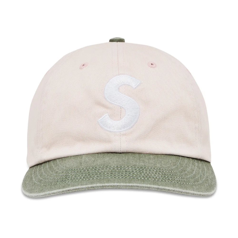 Supreme Pigment Coated 2-Tone S Logo 6-Panel Cap 'Light Pink'