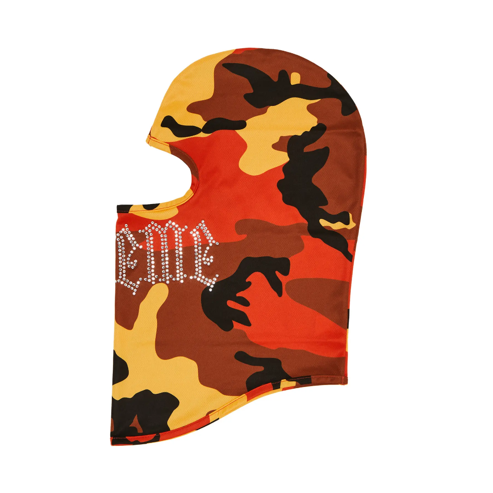 Supreme Rhinestone Balaclava ‘Orange Camo’
