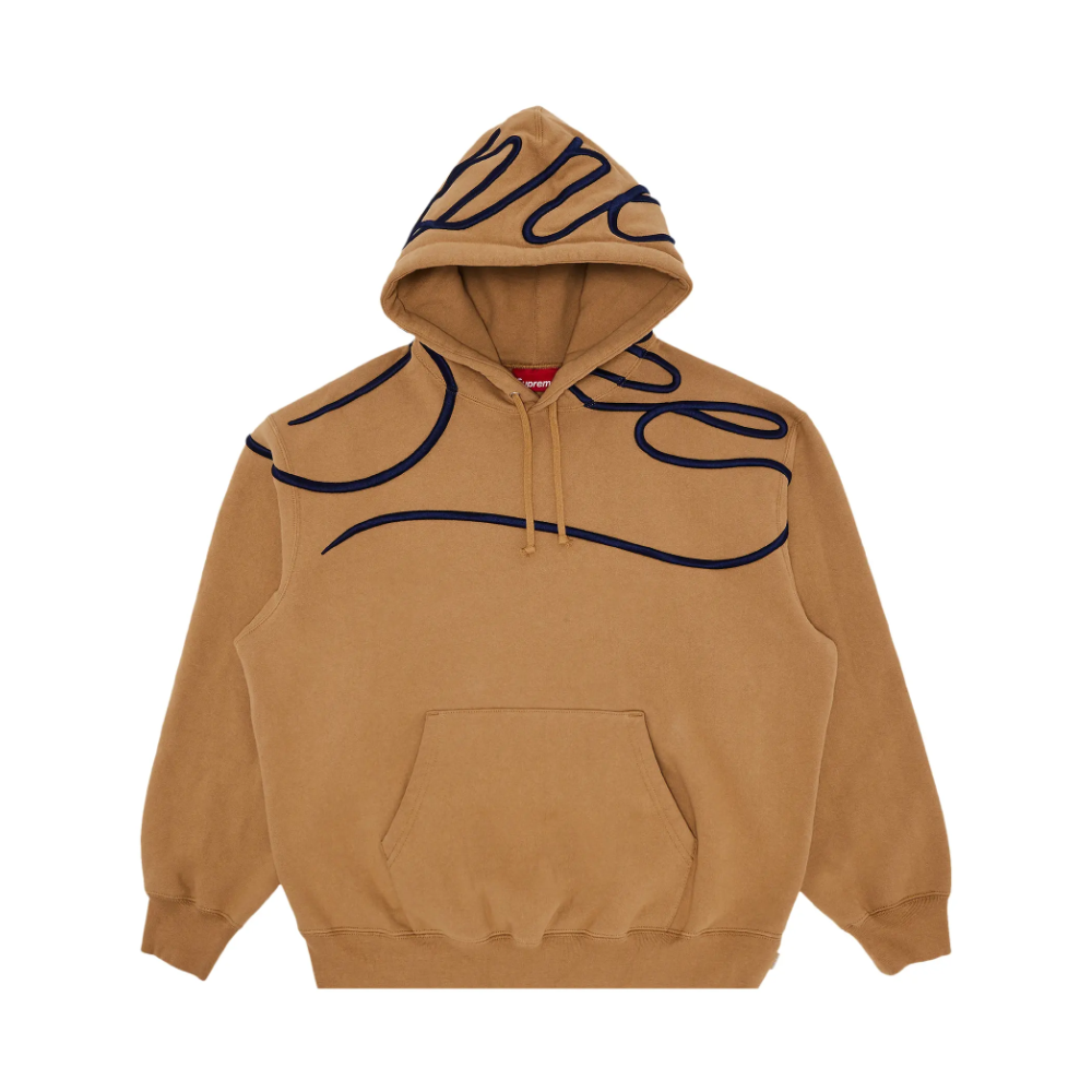 Supreme Shoulder Script Hoodie 'Light Tan'