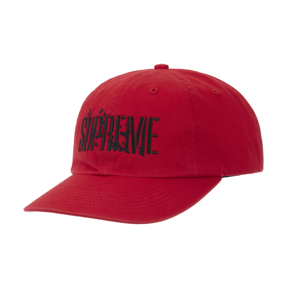 Supreme Splatter 6-Panel Red Cap