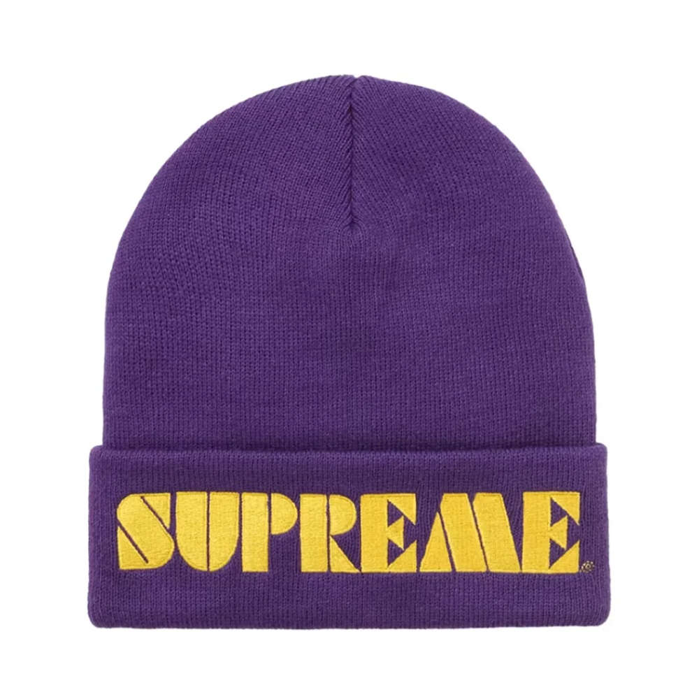 Supreme Stencil Beanie 'Purple'