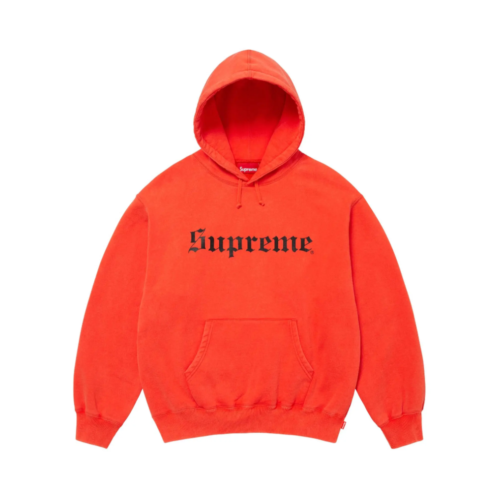 Supreme Washed Old English Hoodie 'Orange'