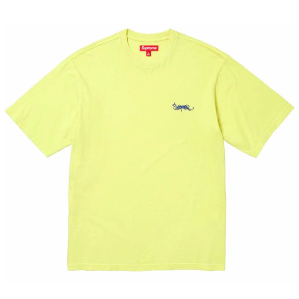 Supreme Washed Tag T-Shirt 'Bright Yellow'