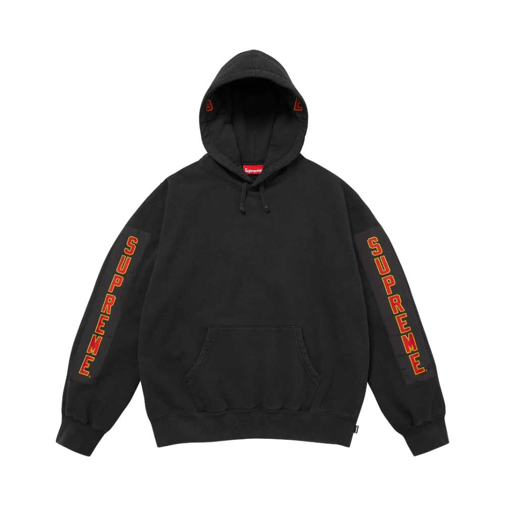 Supreme Woven Patches Hoodie 'Black'