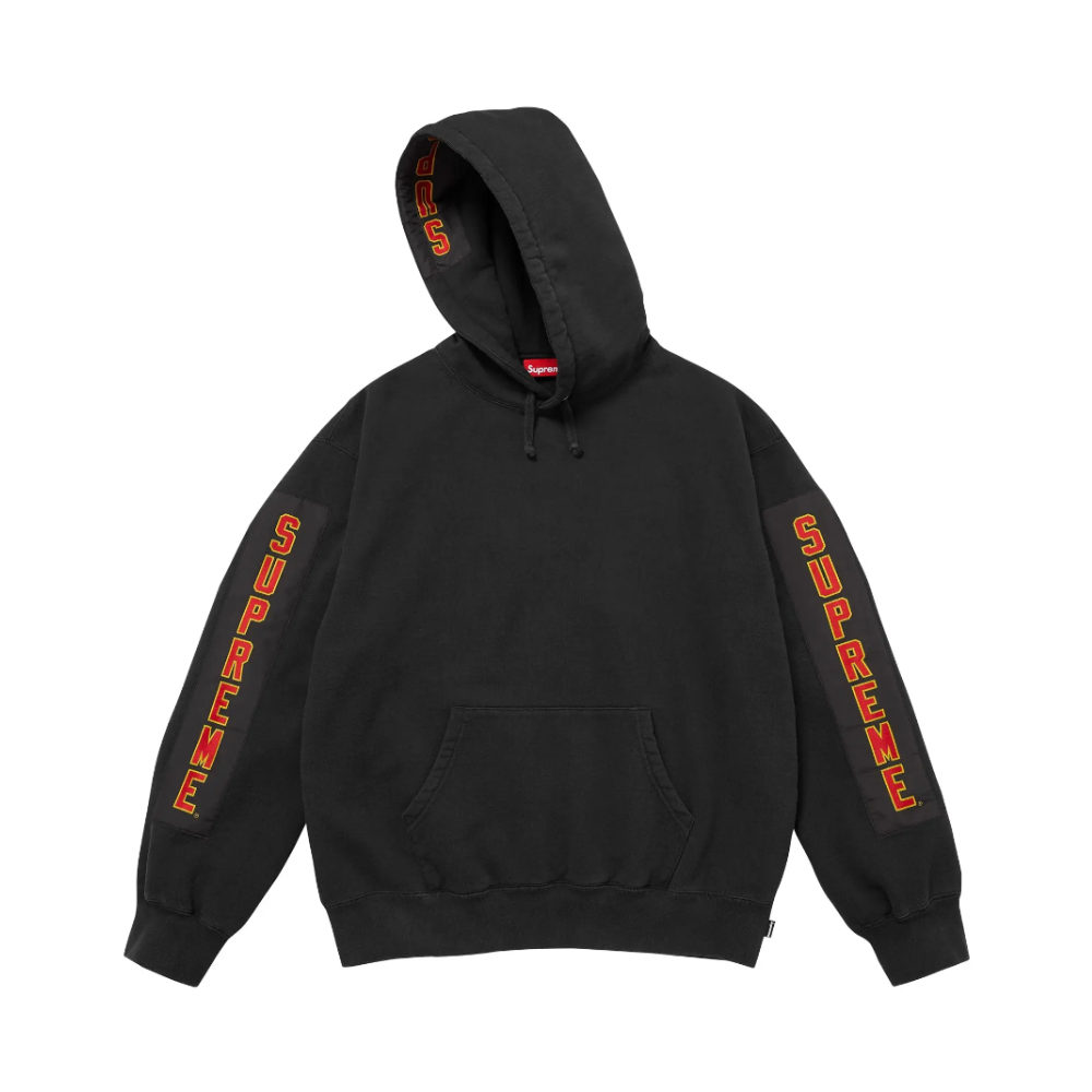 Supreme Woven Patches Hoodie 'Black'