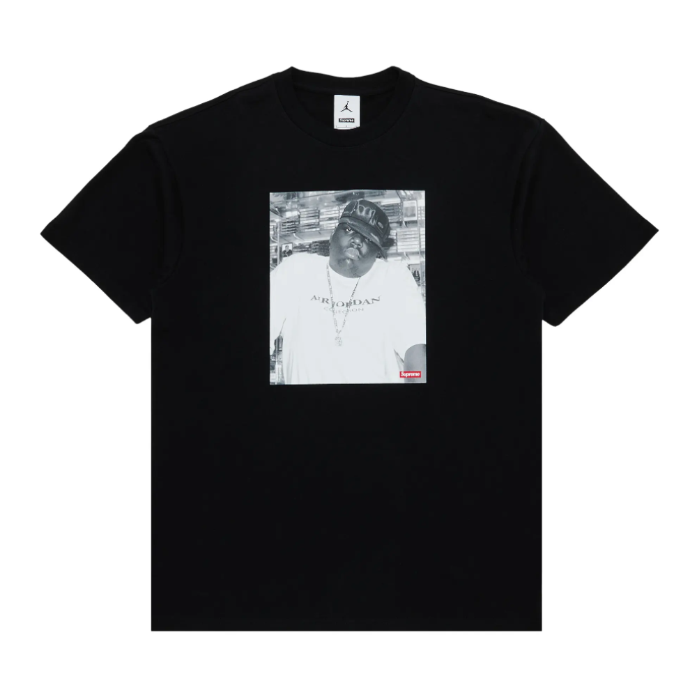 Supreme x Jordan Biggie T-Shirt ‘Black'