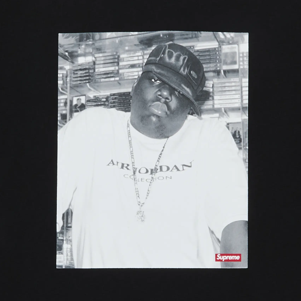 Supreme x Jordan Biggie T-Shirt ‘Black'