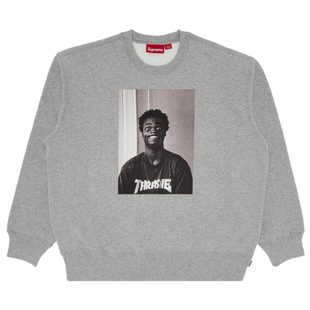 Supreme x Thrasher Crewneck 'Heather Grey'