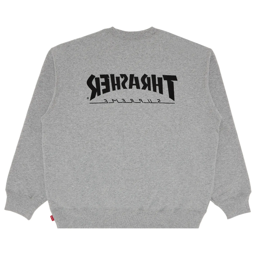Supreme x Thrasher Crewneck 'Heather Grey'