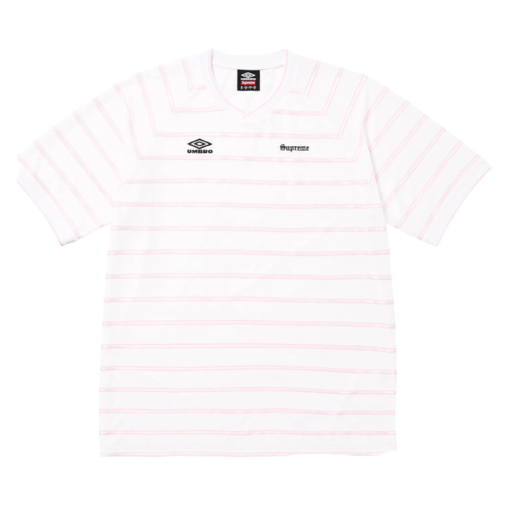 Supreme x Umbro Striped Soccer Jersey 'White'